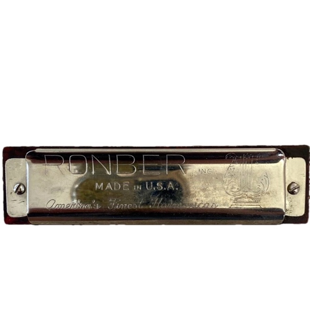 Vintage Ronber Harmonica Made in USA Rontone 10 hole 4”